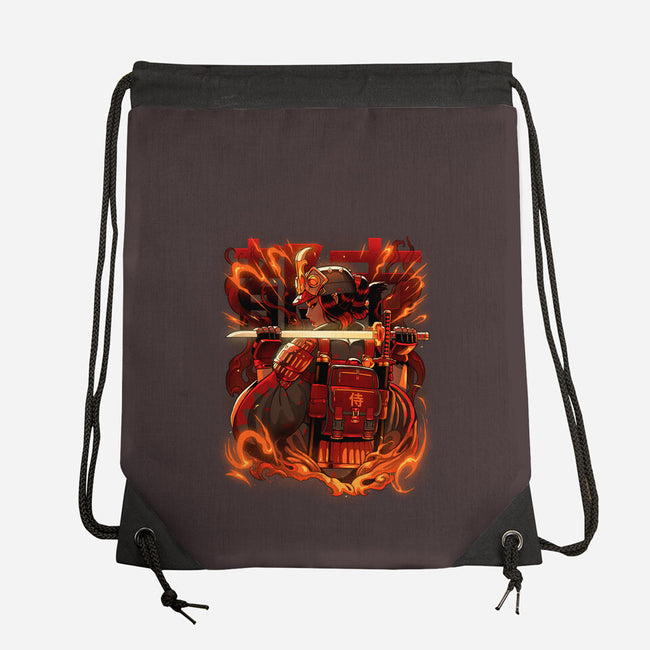 Fire Urban Samurai-None-Drawstring-Bag-Bruno Mota