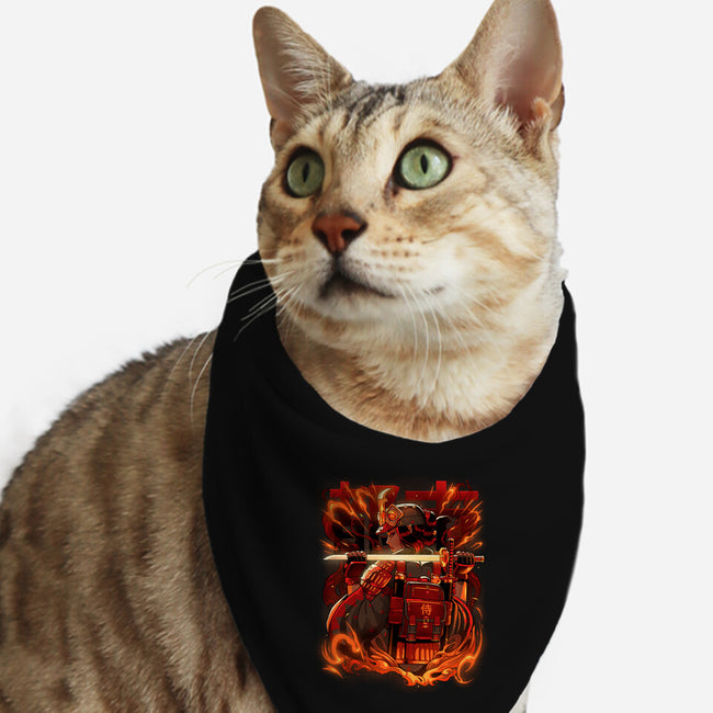 Fire Urban Samurai-Cat-Bandana-Pet Collar-Bruno Mota