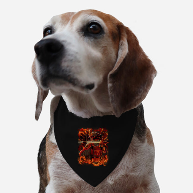 Fire Urban Samurai-Dog-Adjustable-Pet Collar-Bruno Mota