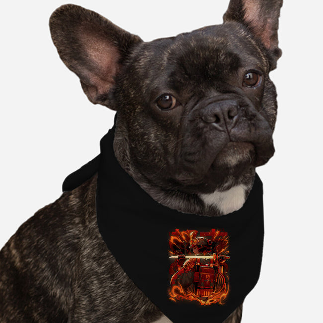 Fire Urban Samurai-Dog-Bandana-Pet Collar-Bruno Mota