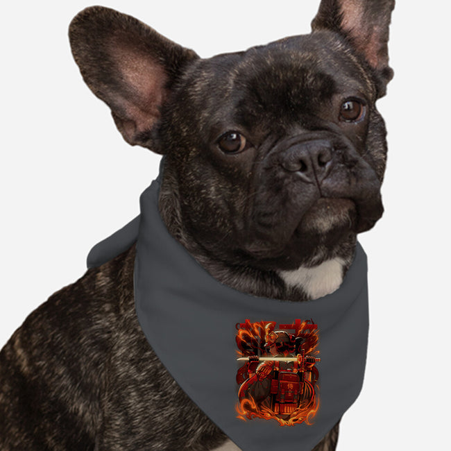 Fire Urban Samurai-Dog-Bandana-Pet Collar-Bruno Mota