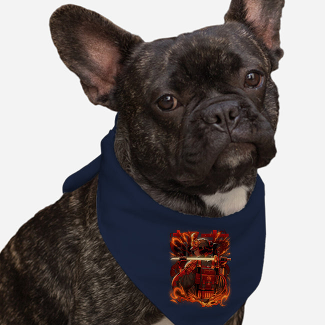 Fire Urban Samurai-Dog-Bandana-Pet Collar-Bruno Mota