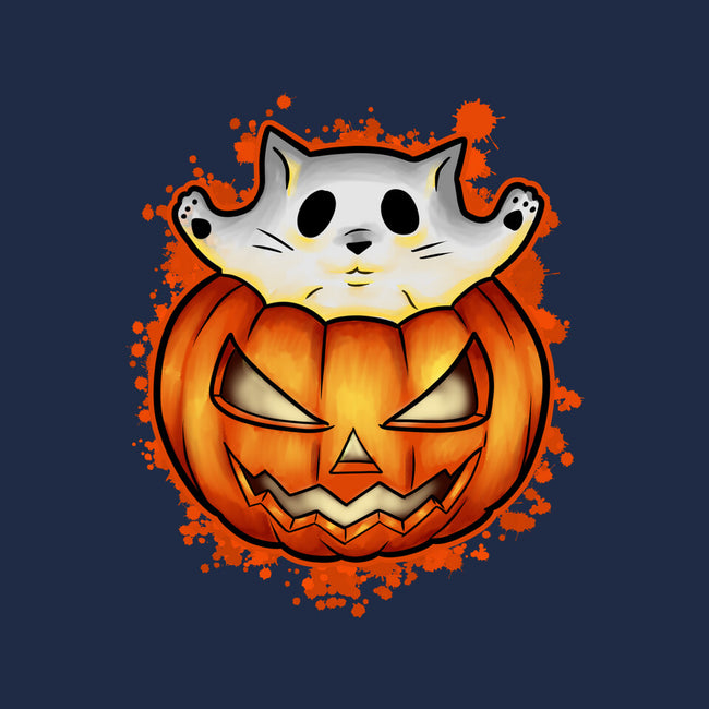Cat In Pumpkin-None-Fleece-Blanket-nickzzarto