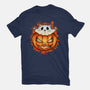 Cat In Pumpkin-Womens-Fitted-Tee-nickzzarto