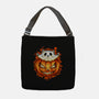 Cat In Pumpkin-None-Adjustable Tote-Bag-nickzzarto