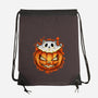 Cat In Pumpkin-None-Drawstring-Bag-nickzzarto