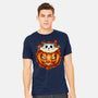 Cat In Pumpkin-Mens-Heavyweight-Tee-nickzzarto