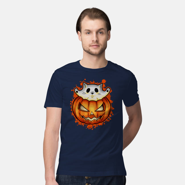 Cat In Pumpkin-Mens-Premium-Tee-nickzzarto