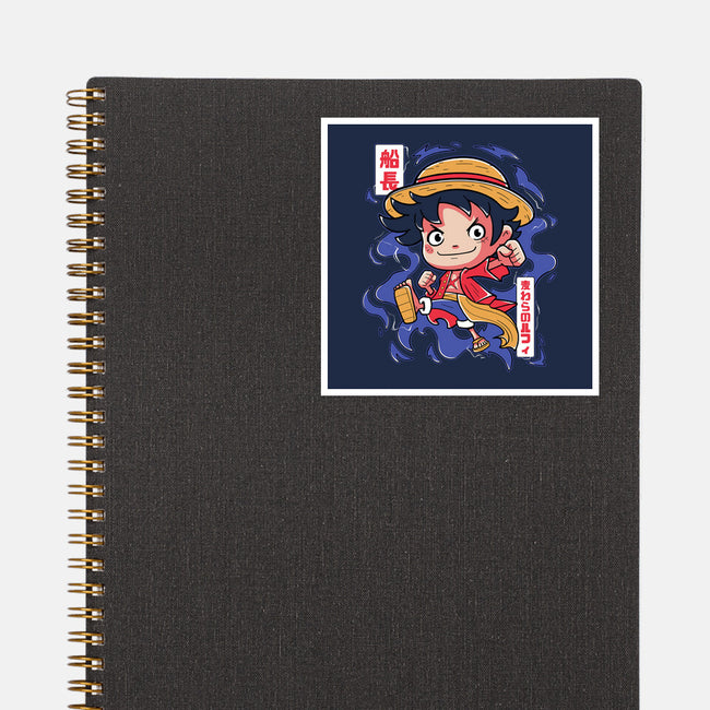 Luffy King Of The Pirates-None-Glossy-Sticker-Ca Mask