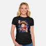 Luffy King Of The Pirates-Womens-Fitted-Tee-Ca Mask