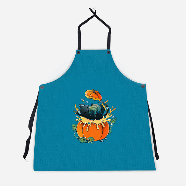 Pumpkin Kitty-Unisex-Kitchen-Apron-Vallina84