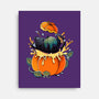 Pumpkin Kitty-None-Stretched-Canvas-Vallina84