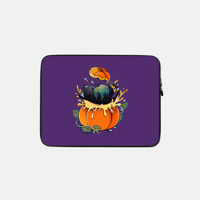 Pumpkin Kitty-None-Zippered-Laptop Sleeve-Vallina84