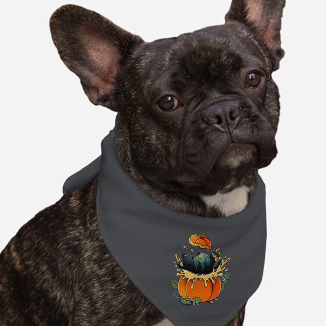 Pumpkin Kitty-Dog-Bandana-Pet Collar-Vallina84