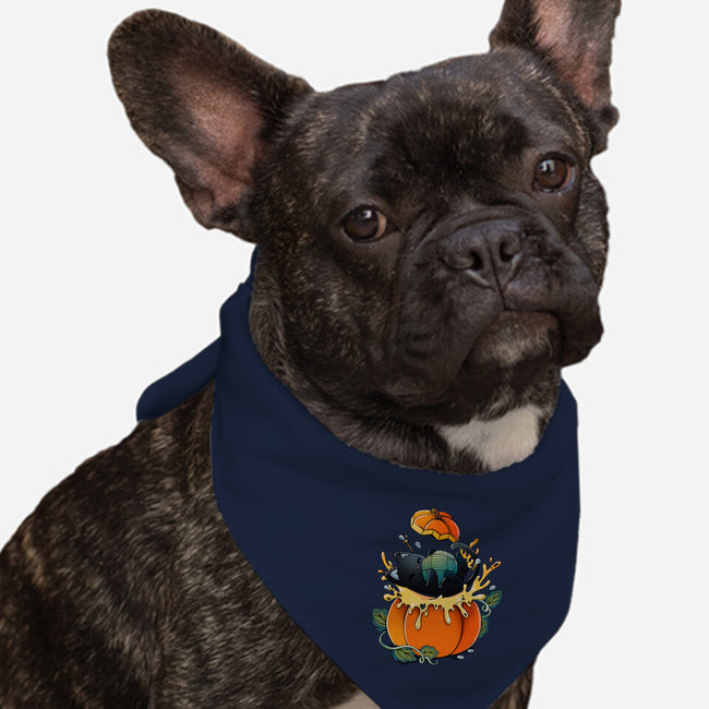 Pumpkin Kitty-Dog-Bandana-Pet Collar-Vallina84