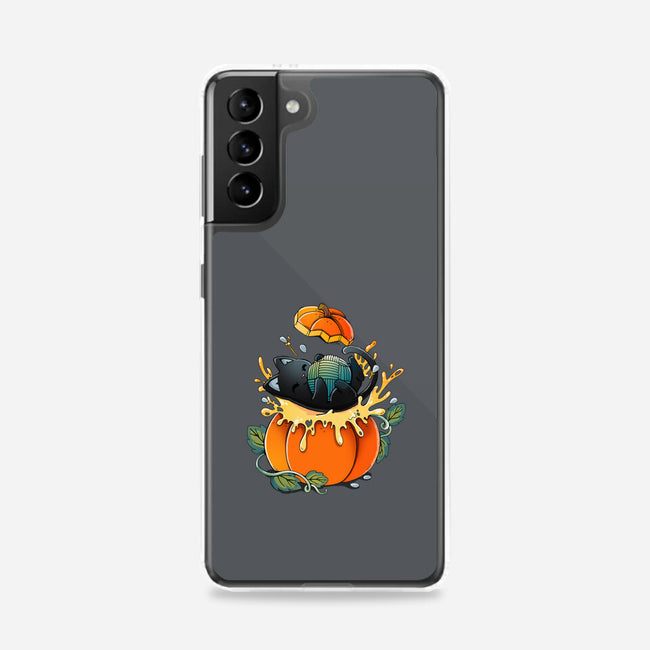 Pumpkin Kitty-Samsung-Snap-Phone Case-Vallina84