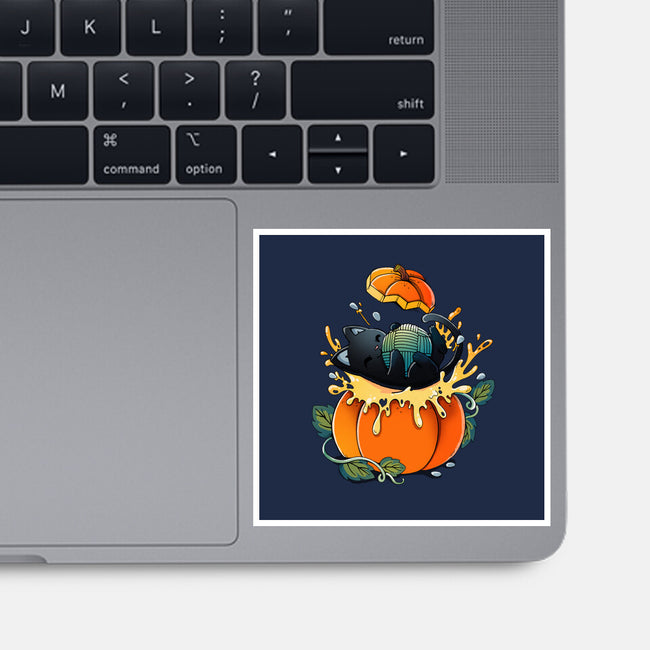 Pumpkin Kitty-None-Glossy-Sticker-Vallina84