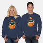 Pumpkin Kitty-Unisex-Crew Neck-Sweatshirt-Vallina84