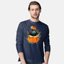 Pumpkin Kitty-Mens-Long Sleeved-Tee-Vallina84