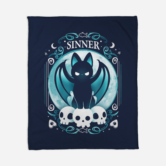 Sinner Cat-None-Fleece-Blanket-Vallina84