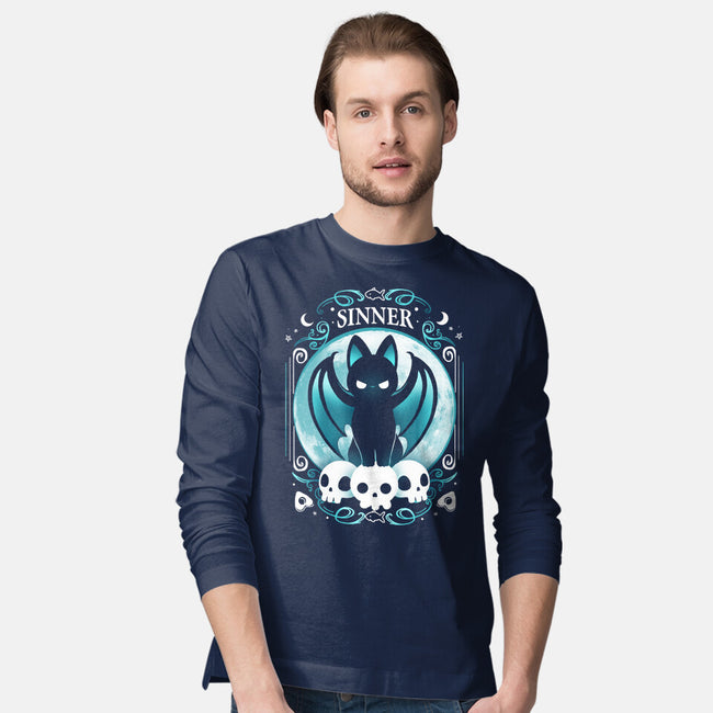 Sinner Cat-Mens-Long Sleeved-Tee-Vallina84