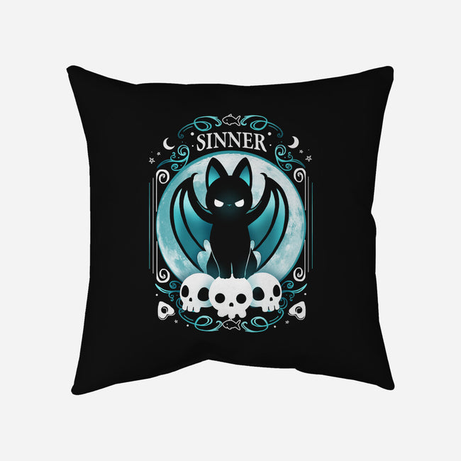 Sinner Cat-None-Removable Cover-Throw Pillow-Vallina84