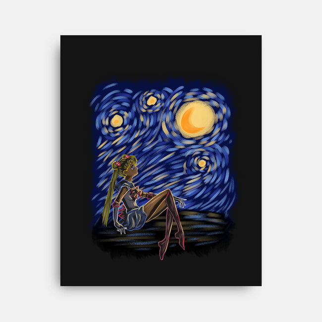 Night Of Moon-None-Stretched-Canvas-nickzzarto