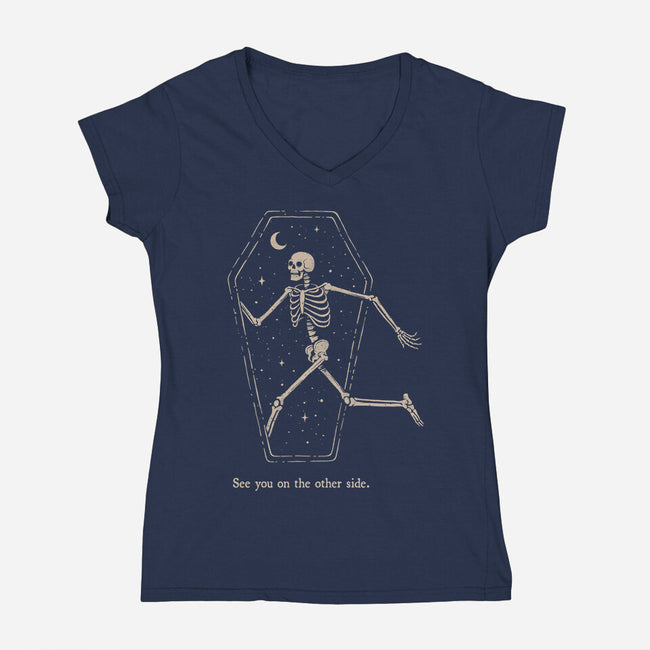 On The Other Side-Womens-V-Neck-Tee-dfonseca