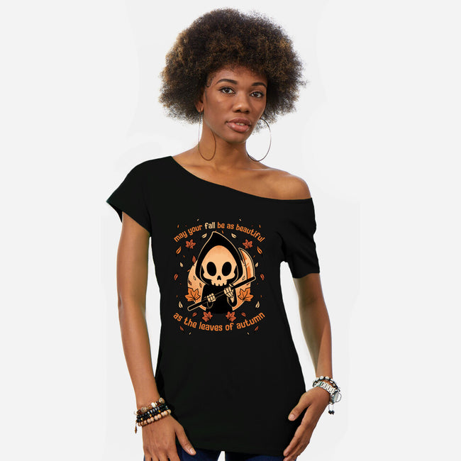 Beautiful Autumn Death-Womens-Off Shoulder-Tee-Studio Mootant