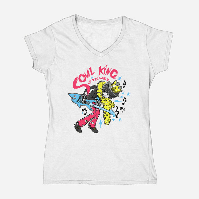 Soul King Vs The World-Womens-V-Neck-Tee-naomori