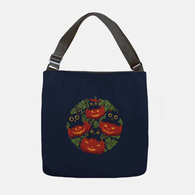 Pumpkin Kitten Family-None-Adjustable Tote-Bag-erion_designs