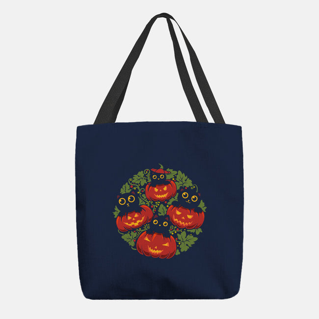 Pumpkin Kitten Family-None-Basic Tote-Bag-erion_designs
