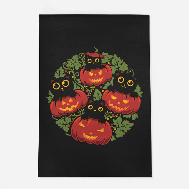 Pumpkin Kitten Family-None-Outdoor-Rug-erion_designs