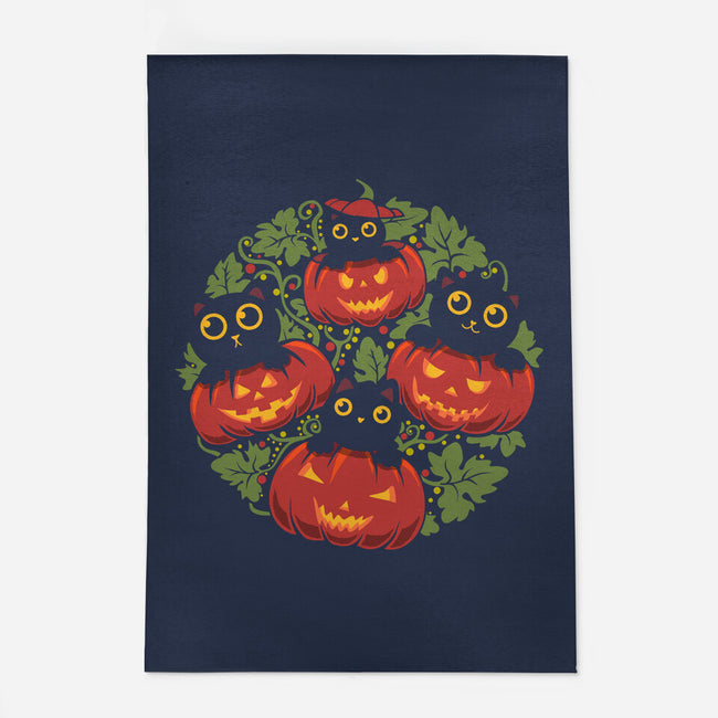 Pumpkin Kitten Family-None-Outdoor-Rug-erion_designs