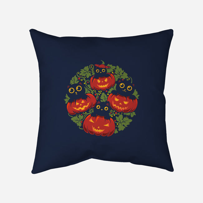 Pumpkin Kitten Family-None-Non-Removable Cover w Insert-Throw Pillow-erion_designs