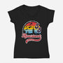 Never Grow Up-Womens-V-Neck-Tee-DrMonekers