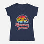 Never Grow Up-Womens-V-Neck-Tee-DrMonekers