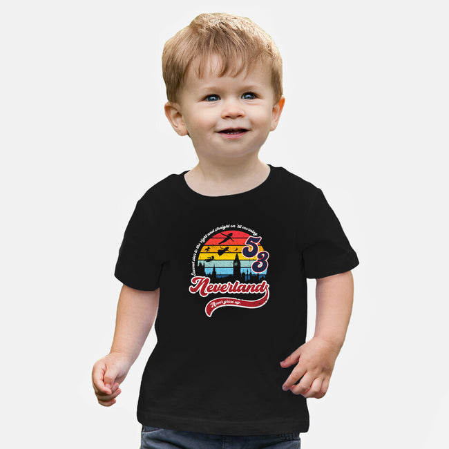 Never Grow Up-Baby-Basic-Tee-DrMonekers