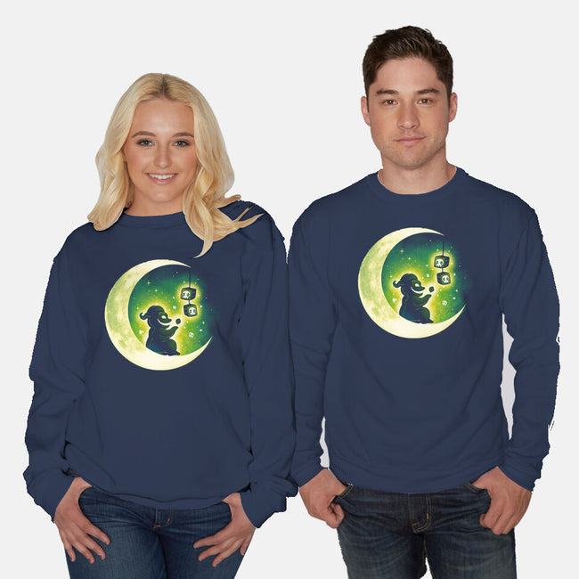 Boogie Moon-Unisex-Crew Neck-Sweatshirt-Vallina84