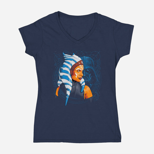 The Master And Apprentice-Womens-V-Neck-Tee-CappO