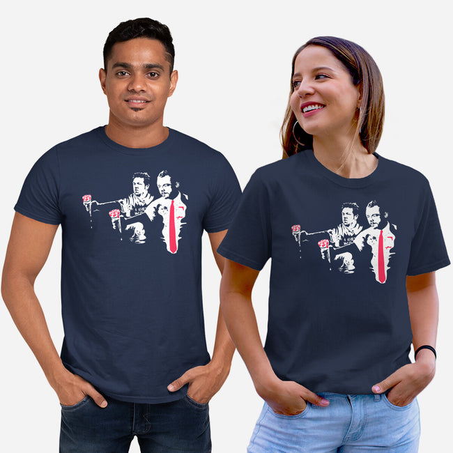 Strawberry Fiction-Unisex-Basic-Tee-rocketman_art