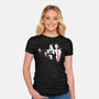 Strawberry Fiction-Womens-Fitted-Tee-rocketman_art