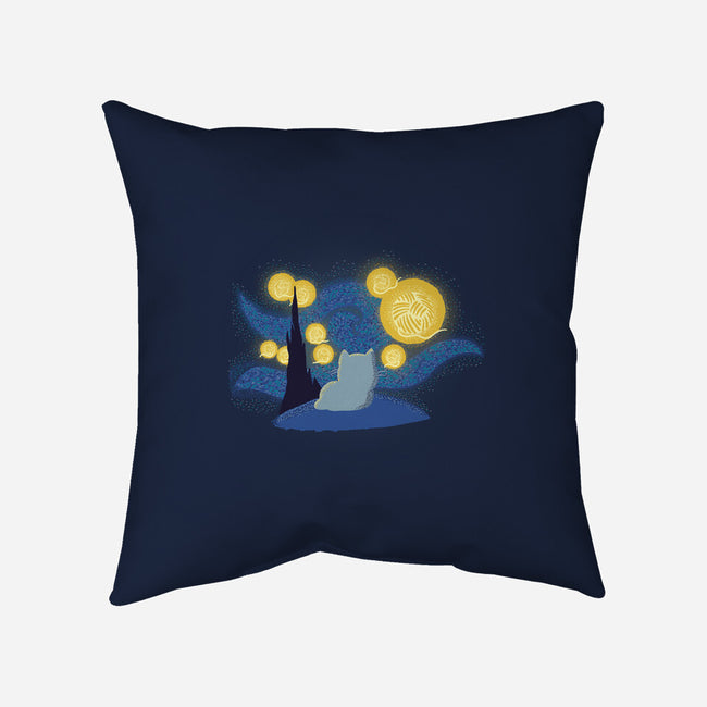Balls Of Wool Night-None-Removable Cover-Throw Pillow-Freecheese