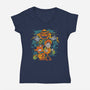 Mystery Tricks Or Treats-Womens-V-Neck-Tee-estudiofitas