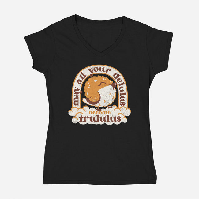 Your Delulus-Womens-V-Neck-Tee-Aarons Art Room