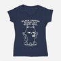 Black Cat Black Soul-Womens-V-Neck-Tee-tobefonseca