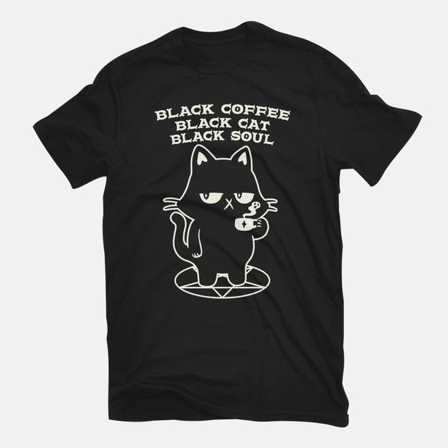 Black Cat Black Soul-Mens-Heavyweight-Tee-tobefonseca