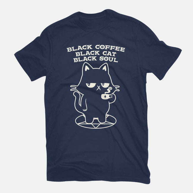 Black Cat Black Soul-Womens-Fitted-Tee-tobefonseca