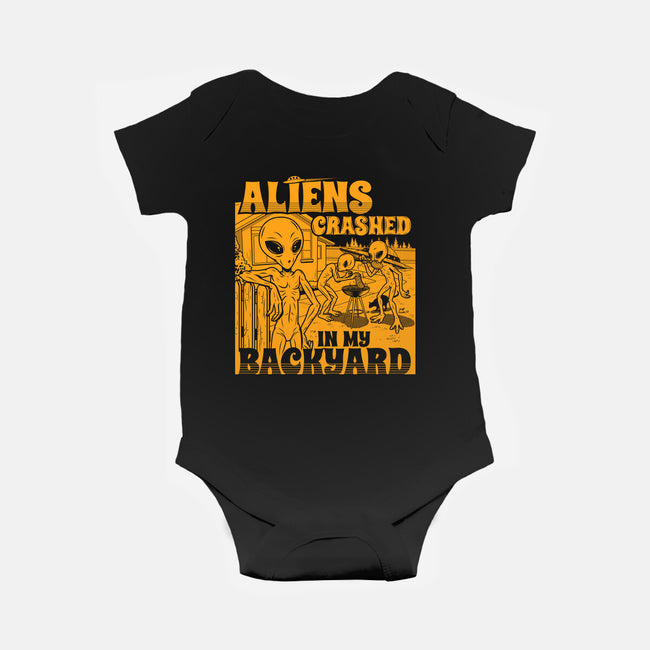 Aliens Crashed In My Backyard-Baby-Basic-Onesie-Boggs Nicolas