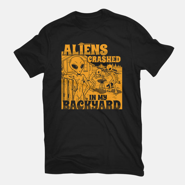 Aliens Crashed In My Backyard-Womens-Fitted-Tee-Boggs Nicolas